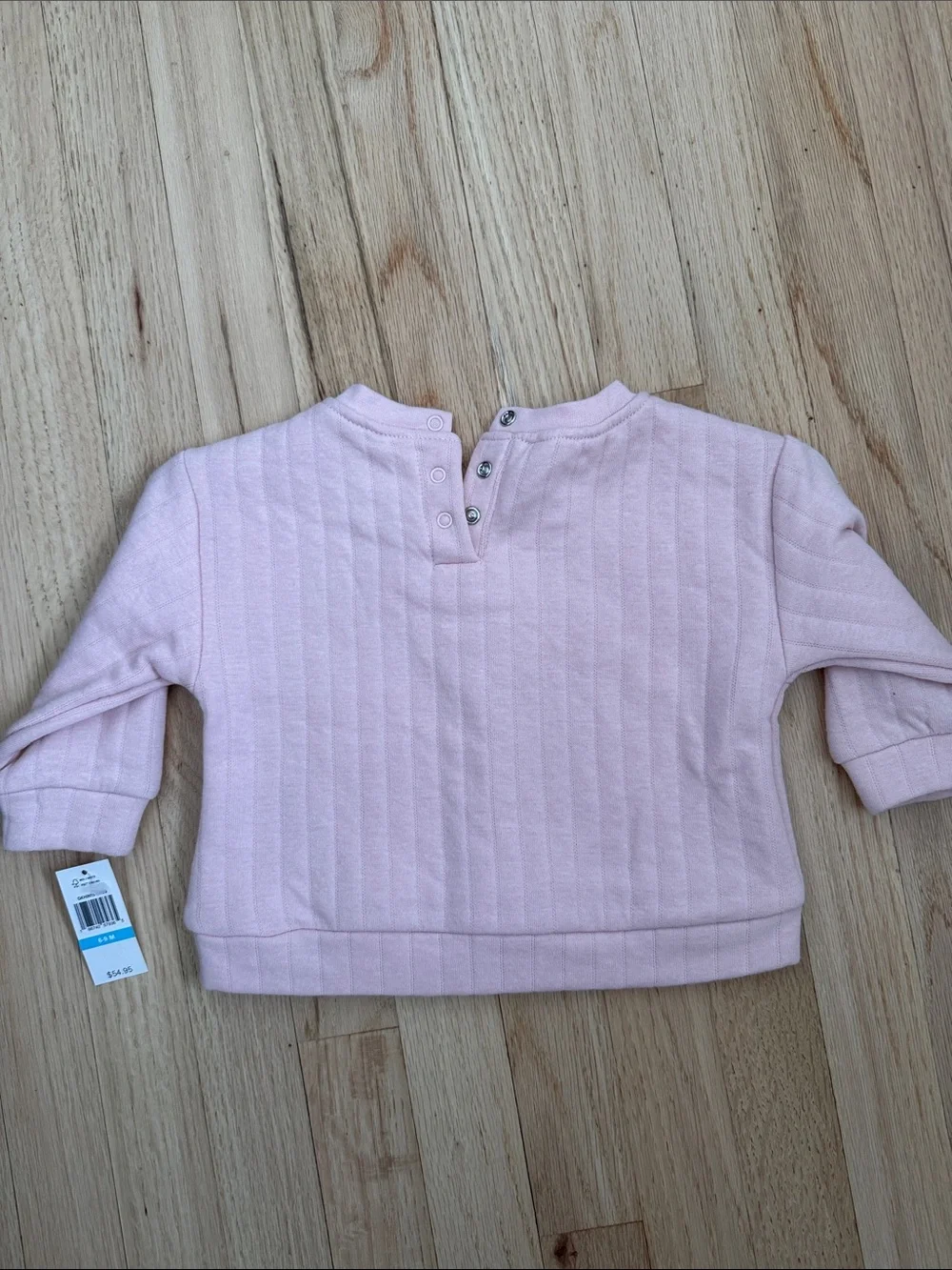GAP Light Pink Ribbed Pullover Sweatshirt